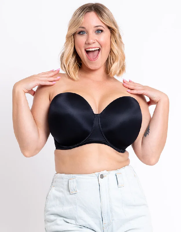 Curvy Kate Smoothie Moulded Strapless Multiway Bra Black Breathable Comfort Bra