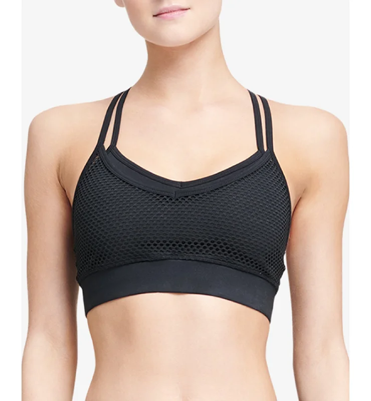DKNY Sport Mesh Overlay Medium Impact Sports Bra Sexy Underwire Bra