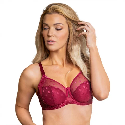 Fit Fully Yours Carmen Full Cup Bra Deep Red Sexy Underwire Bra