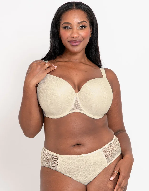 Flirtelle Esme Padded Balcony Bra Cream Smooth Push-Up Bra