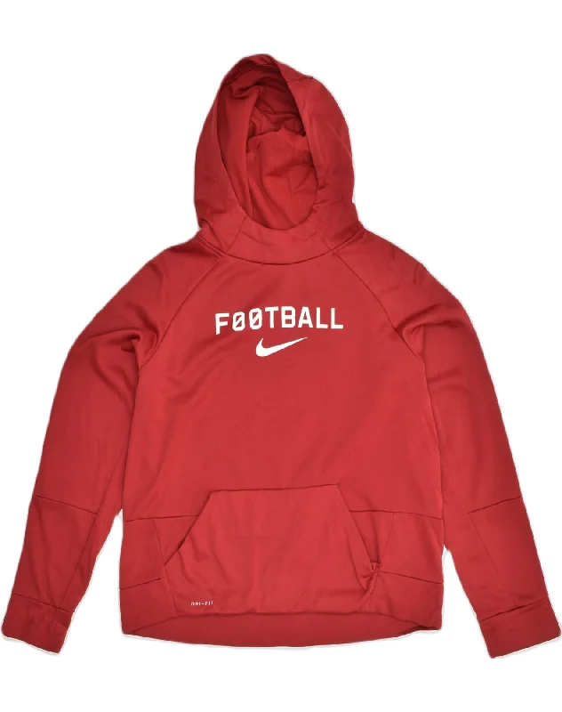 NIKE Womens Graphic Hoodie Jumper UK 18 XL Red Hoodie with Oversized Fit Loose Comfortable NIKE Womens Graphic Hoodie Jumper UK 18 XL Red Hoodie with Oversized Fit Loose Comfortable