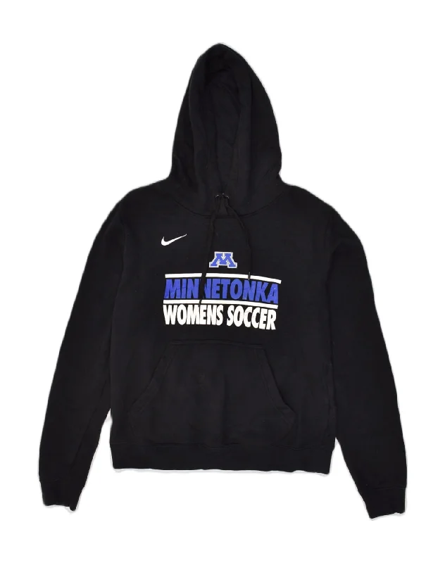 NIKE Womens Minnetonka Soccer Graphic Hoodie Jumper UK 14 Medium Black Hoodie with Button Classic Timeless NIKE Womens Minnetonka Soccer Graphic Hoodie Jumper UK 14 Medium Black Hoodie with Button Classic Timeless