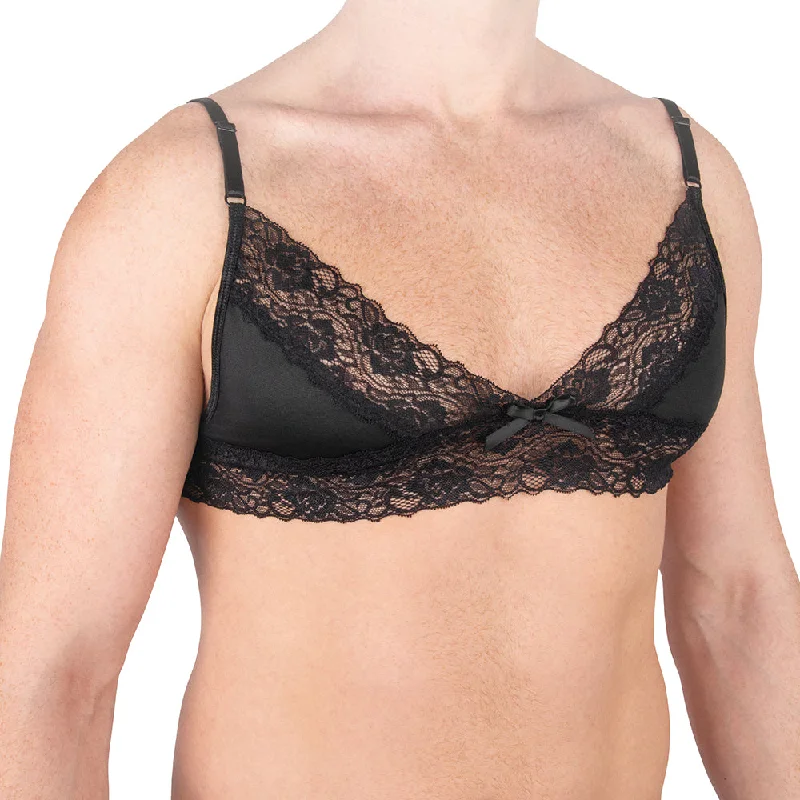 Prowler Lace Bra Black Small Soft Mesh Bralette