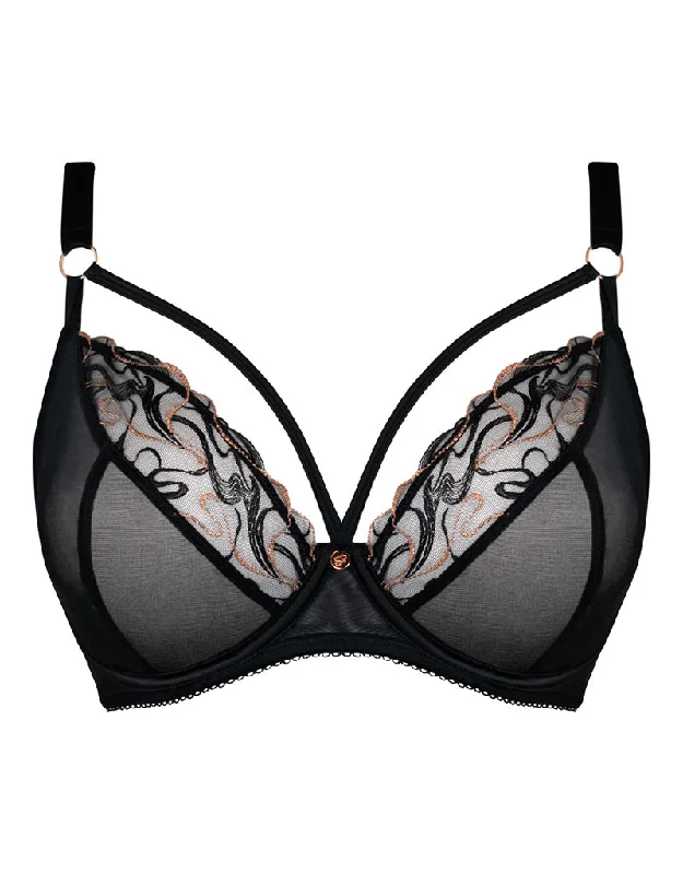 Scantilly Fascinate Plunge Bra Black Contour Bra Style