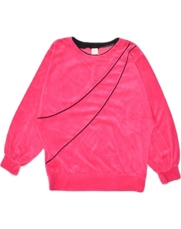 TRIUMPH Womens Velour Sweatshirt Jumper EU 38 Medium Pink Cotton Hoodie Crop Top Short Trendy TRIUMPH Womens Velour Sweatshirt Jumper EU 38 Medium Pink Cotton Hoodie Crop Top Short Trendy