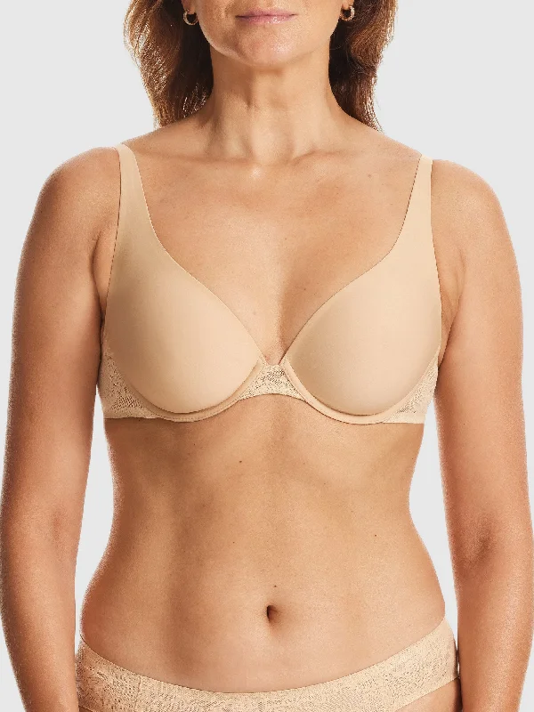 Weightless Underwire Plunge Bra - WL028 Padded Push-Up Bra