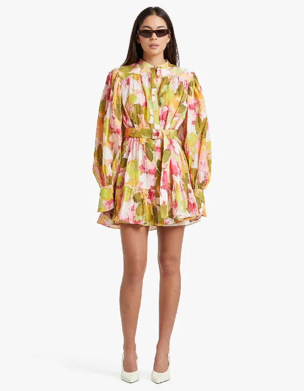 Abbeywood Mini Dress - Cameila Posy Stylish Button-Down Mini Dress