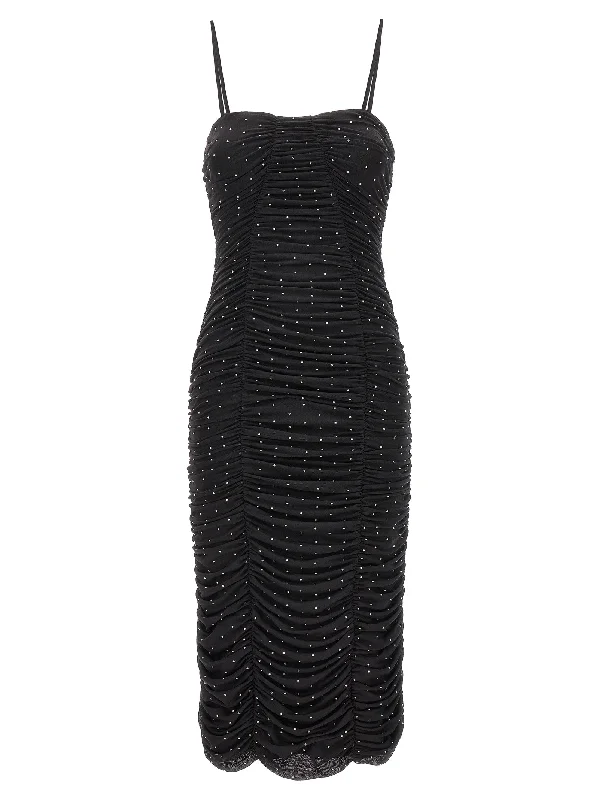 Mesh Midi Dress Trendy Midi Dress with Belt