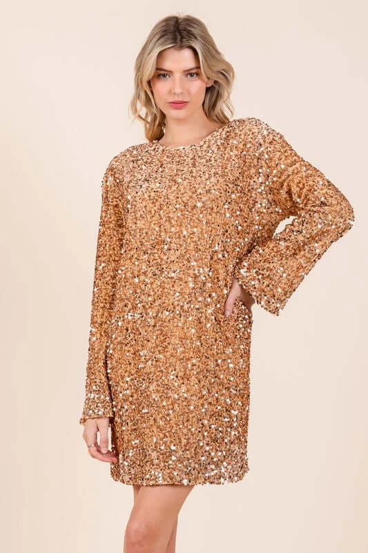 Sequin Cocktail Mini Dress Cozy Knit Mini Dress