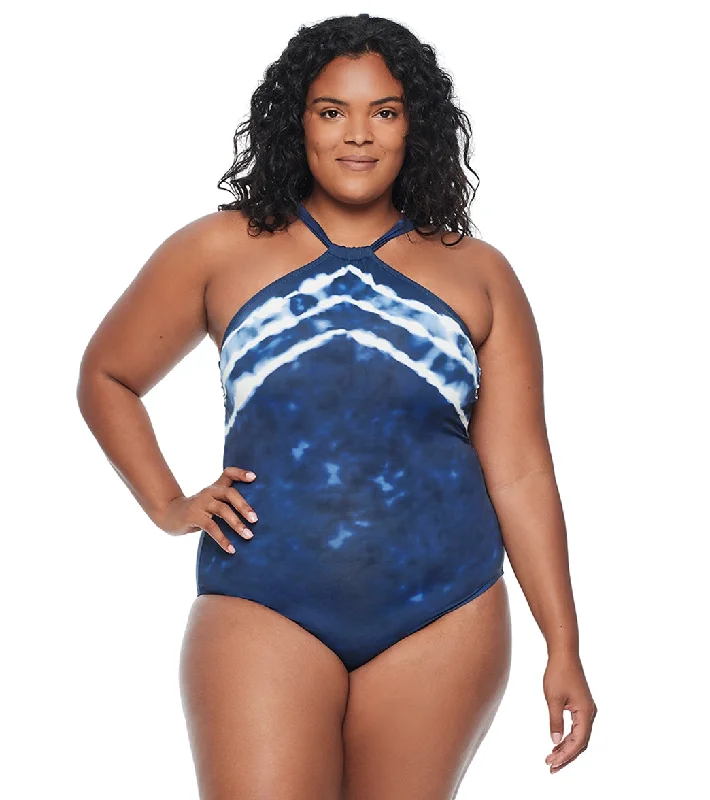 Lauren Ralph Lauren Women's Plus Size Shoreline Stripe High Neck One Piece Swimsuit Fun Pattern Swimsuit Lauren Ralph Lauren Women's Plus Size Shoreline Stripe High Neck One Piece Swimsuit Fun Pattern Swimsuit
