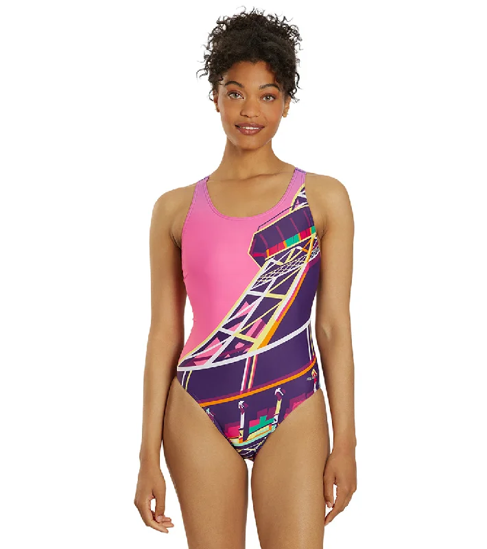 Sporti Paris Sunset Wide Strap One Piece Swimsuit (22-44) Sunset Stylish Beachwear Set