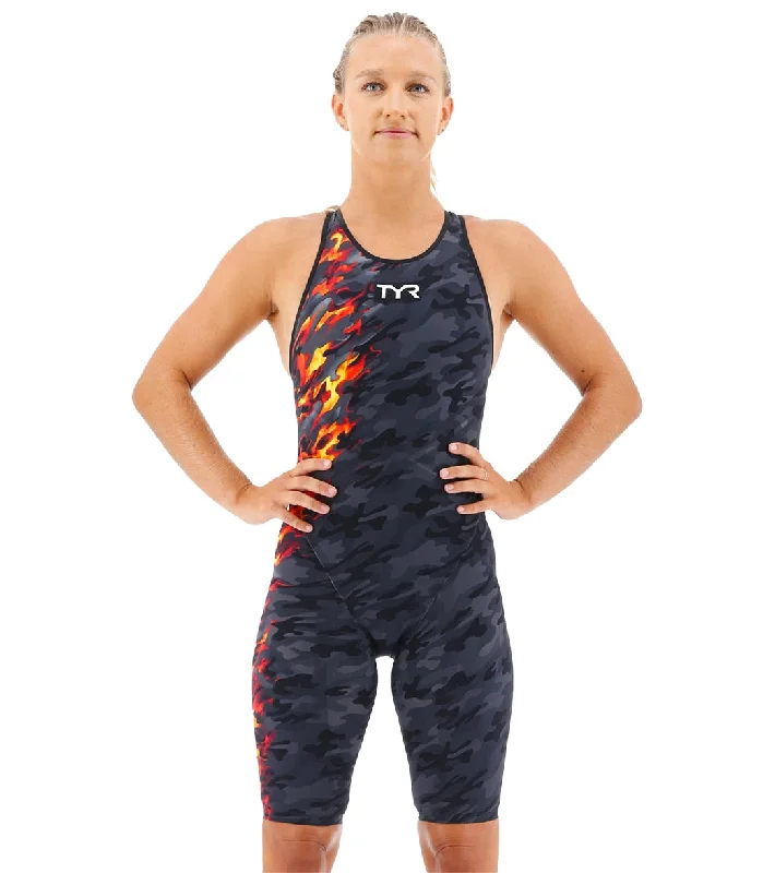 TYR Women's Venzo Camo Closed Back Tech Suit Swimsuit Fire Camo Elegant Ruffled Bikini TYR Women's Venzo Camo Closed Back Tech Suit Swimsuit Fire Camo Elegant Ruffled Bikini