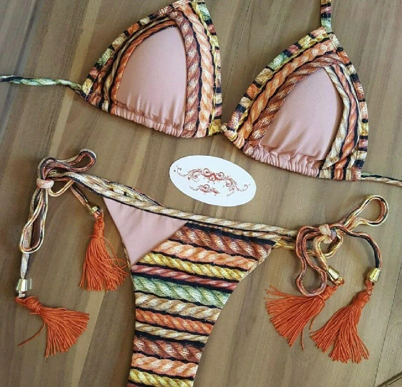 Sexy Bikini Set Swimwear Retro-Inspired Bikini Set