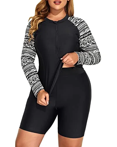 Women's Removable Padded Rash Guard Tankini Boy Shorts-Black And White Snake Print Classic Swimsuit Design Women's Removable Padded Rash Guard Tankini Boy Shorts-Black And White Snake Print Classic Swimsuit Design