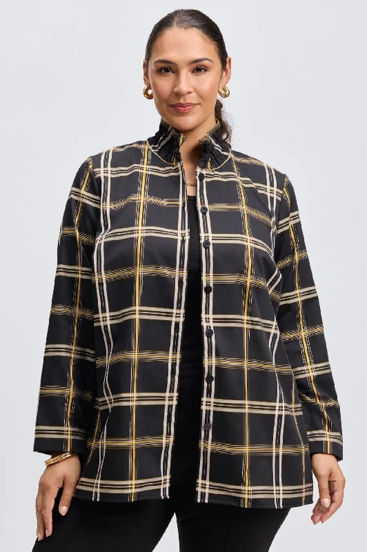 Carolina Plus No Iron Gold & Silver Lurex Plaid Shirt Jacket Rayon Jacket Velvet Jacket Corduroy Jacket Carolina Plus No Iron Gold & Silver Lurex Plaid Shirt Jacket Rayon Jacket Velvet Jacket Corduroy Jacket