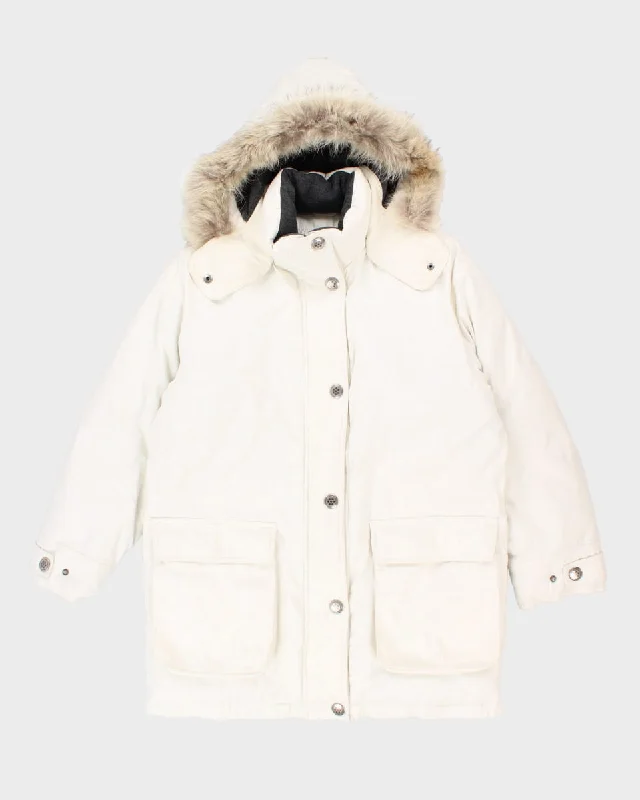 Duvet Down By Nuage Hooded Puffer Jacket - M Lace Jacket Ribbed Jacket Sequined Jacket