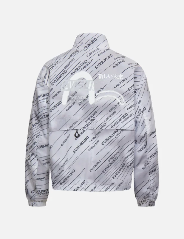 Packable Reversible Windbreaker Jacket Notch Collar Peter Pan Collar Cowl Neck