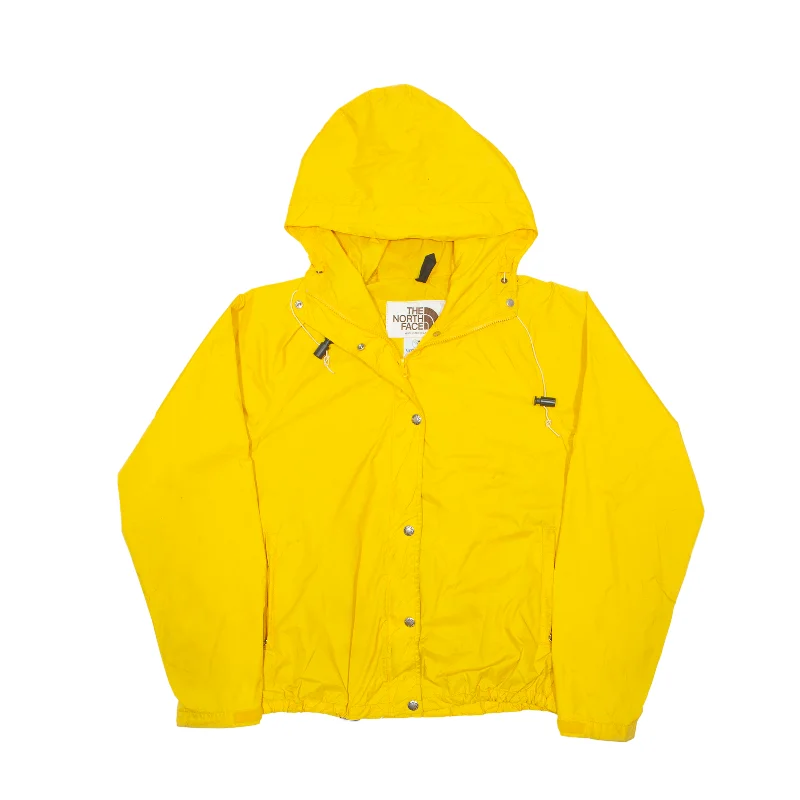 THE NORTH FACE Gore-Tex Rain Jacket Yellow Nylon 80s Womens M Zip Front Button Front Snap Front THE NORTH FACE Gore-Tex Rain Jacket Yellow Nylon 80s Womens M Zip Front Button Front Snap Front