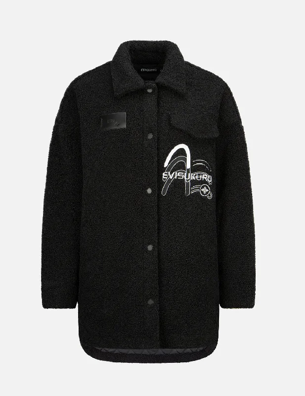 Triple Seagull Embroidered Light-padded Sherpa Fleece Shirt Jacket Fleece Jacket Down Jacket Feather Jacket Triple Seagull Embroidered Light-padded Sherpa Fleece Shirt Jacket Fleece Jacket Down Jacket Feather Jacket