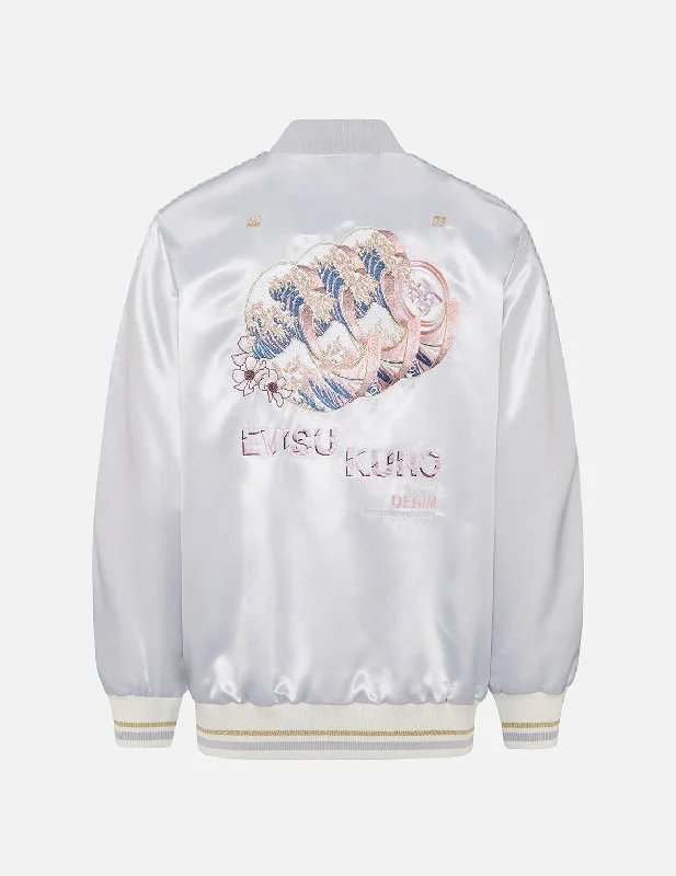 Ukiyo-E Embroidered Souvenir Jacket Anorak Shell Jacket Lightweight Jacket