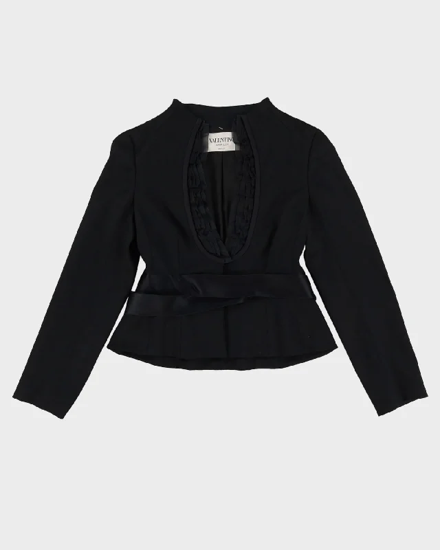 Valentino Hiver 2008 Black Evening Blazer Jacket - S Herringbone Jacket Houndstooth Jacket Plaid Jacket Valentino Hiver 2008 Black Evening Blazer Jacket - S Herringbone Jacket Houndstooth Jacket Plaid Jacket