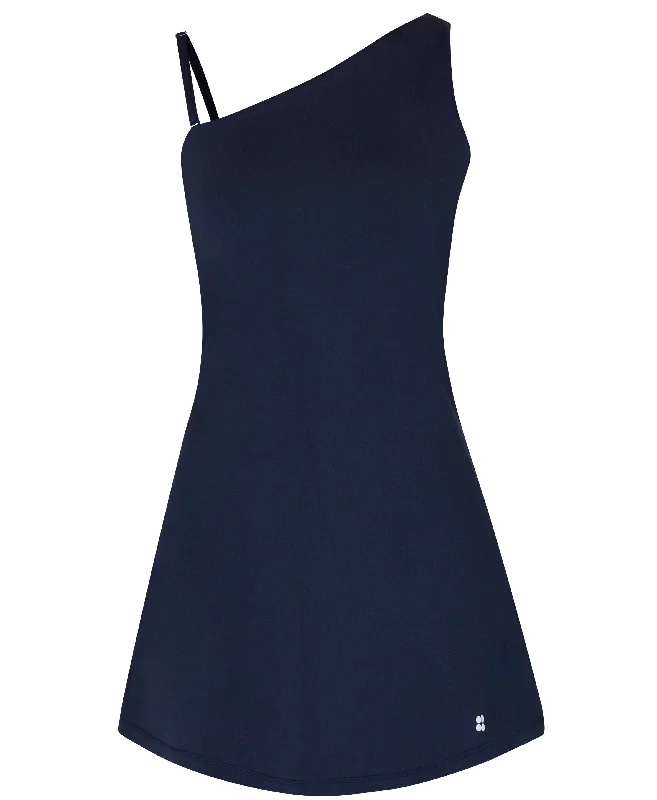All Round Asymmetric Dress Sb9840 Navy-Blue