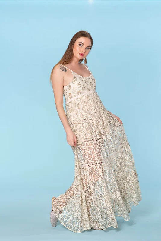 LACE DRESS White