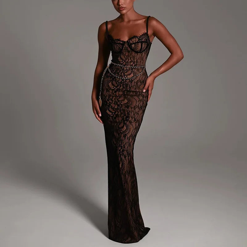 DressBetty - 2024 New Spring Lace Stitching Backless Slit Elegant Maxi Dress Fashionable Halter Neck Maxi Dress DressBetty - 2024 New Spring Lace Stitching Backless Slit Elegant Maxi Dress Fashionable Halter Neck Maxi Dress