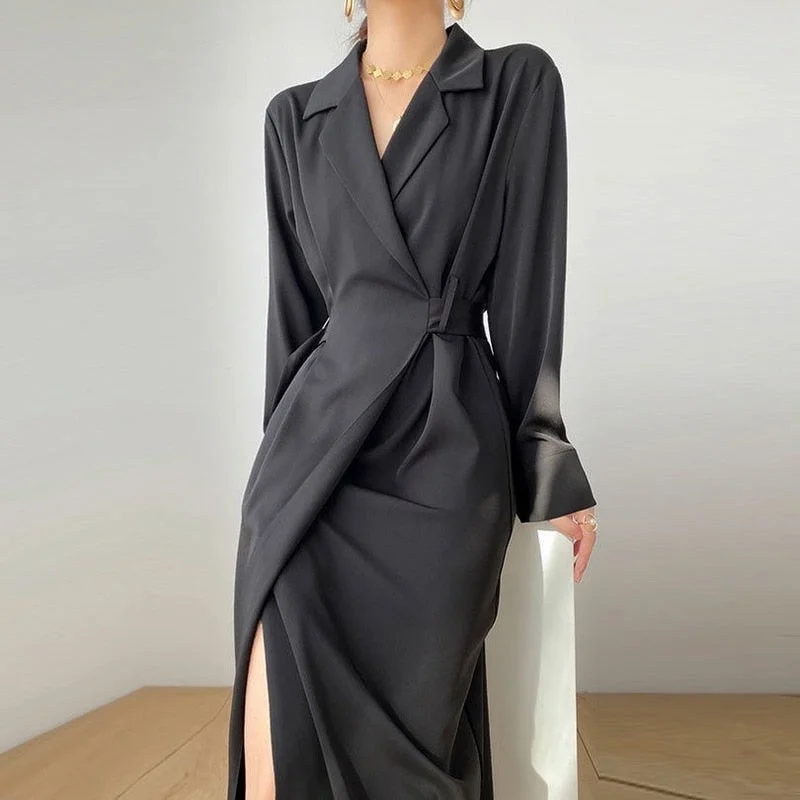 Amy Fashion - Office Lady Designer Casual Korean Style Dress