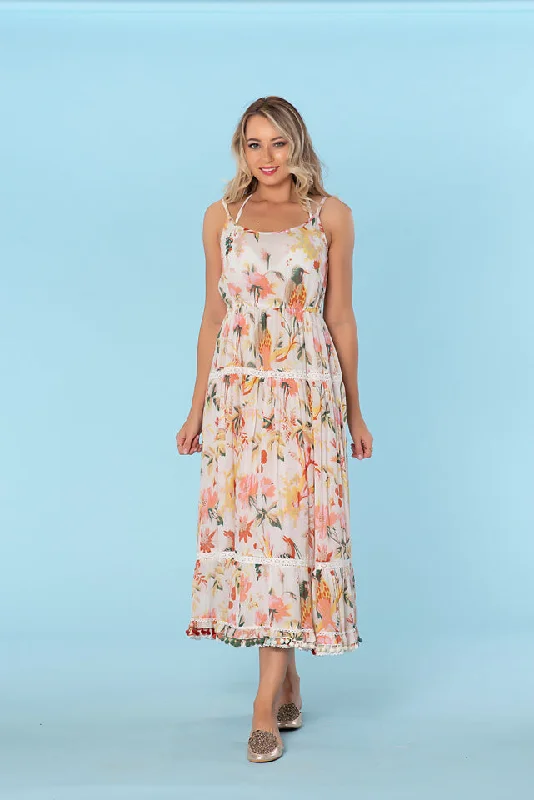 Sun dress, cotton resort collection, white resort dress