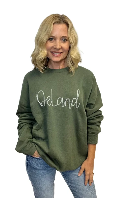 DeLand Crewneck Sweatshirt Hoodie with Puffed Sleeves Voluminous Trendy