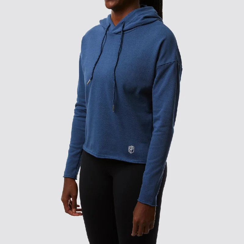 Flashback Hoodie (Steel Blue) Hoodie with V-Neck Classic Versatile