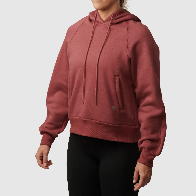 In Your Element Fleece Lined Hoodie (Roan Rouge) Hoodie with Magnetic Closure Innovative Modern