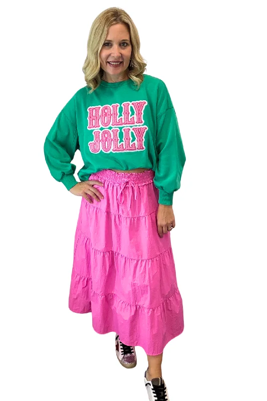 Mary Square Millie Holly Jolly Sweatshirt Hoodie with Illustration Artistic Creative