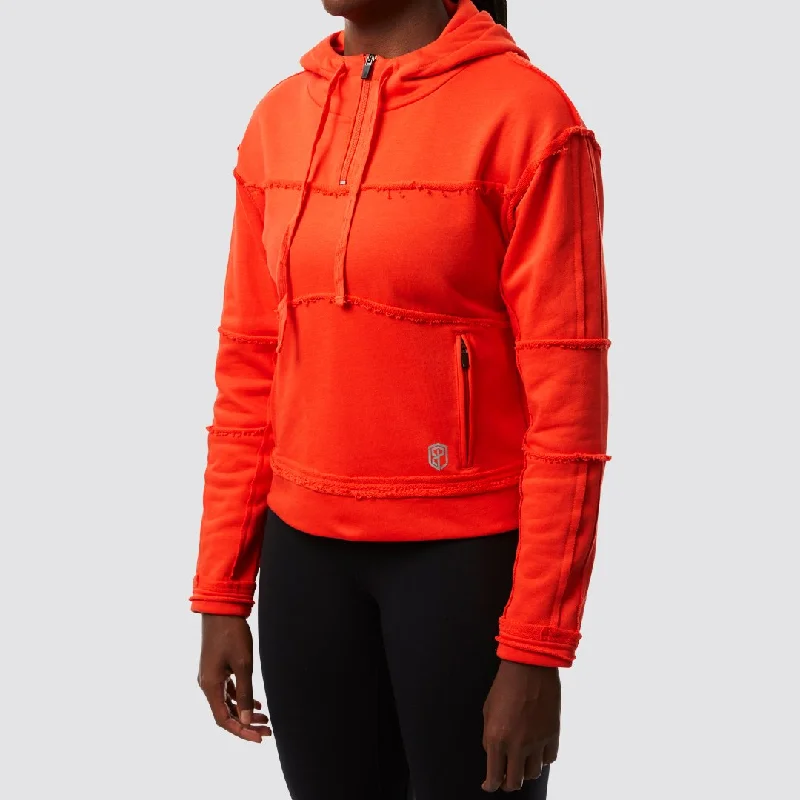 Stitch Hoodie (Day Glow Orange) Hoodie with Hood Adjustable Protection