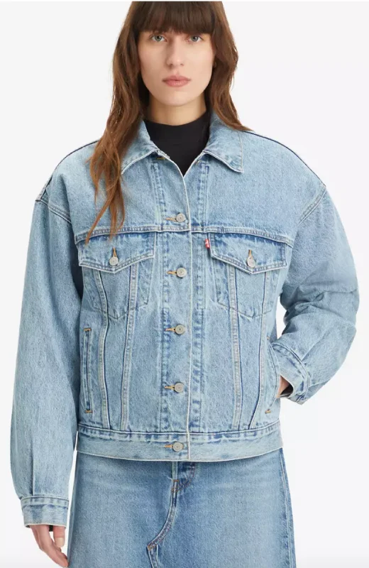 Levi's Premium - 3 In 1 90's Sherpa Trucker Jacket One-Shoulder Jacket Off-the-Shoulder Jacket Asymmetrical Jacket