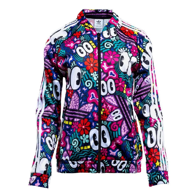 Adidas x "Hattie Stewart" Women's SST Track Jacket Multicolor Belted Jacket Elasticated Jacket Padded Jacket