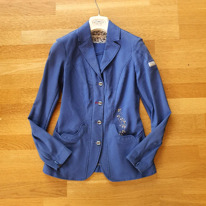 Animo blue show jacket, ladies size 8 (i40) Fitted Jacket Loose Jacket Oversized Jacket