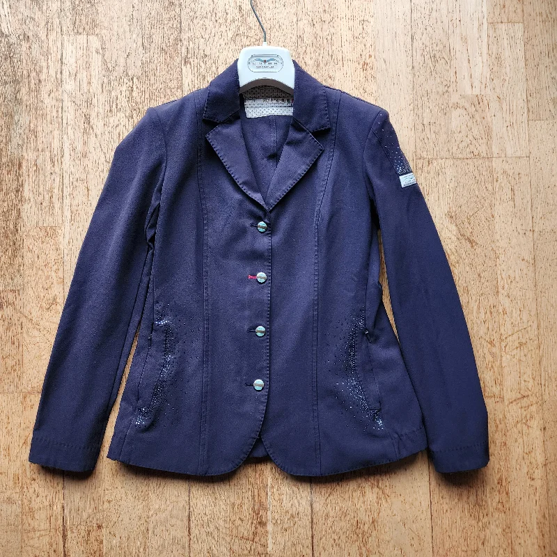 Animo Navy Show Jacket ladies 10 (Italian size 42) Cotton Fabric Linen Fabric Terry Fabric