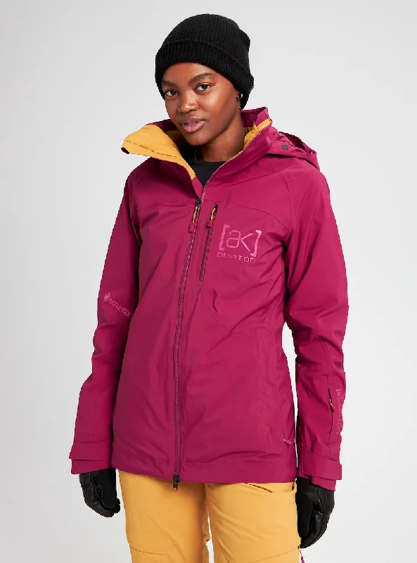 Burton [AK] Embark GORE-TEX Womens Jacket Spiced Plum Satin Jacket Silk Jacket Chiffon Jacket