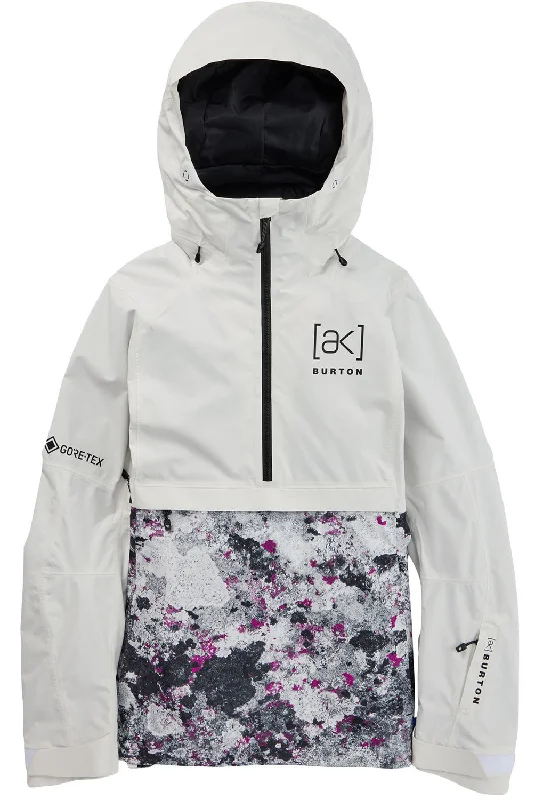 Burton [AK] Kimmy GORE-TEX Womens Anorak Jacket Stout White / Very Berry Lichen Trench Coat Raincoat Waterproof Jacket