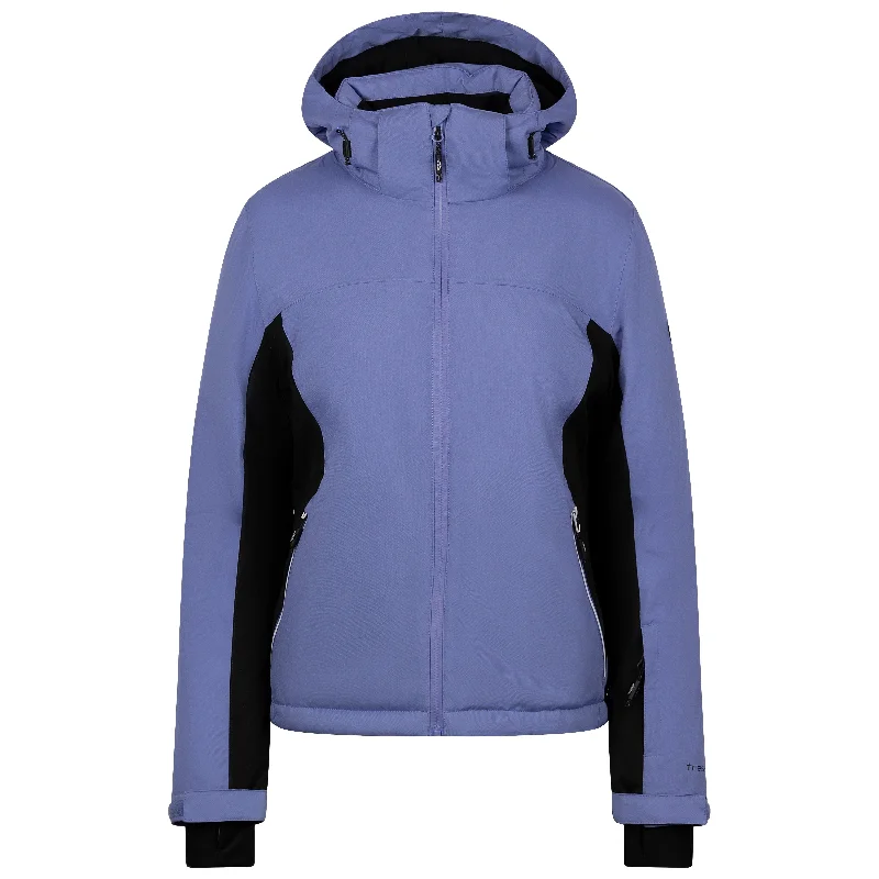 Doris Women's Padded Ski Jacket in Baja Blue Belted Jacket Elasticated Jacket Padded Jacket