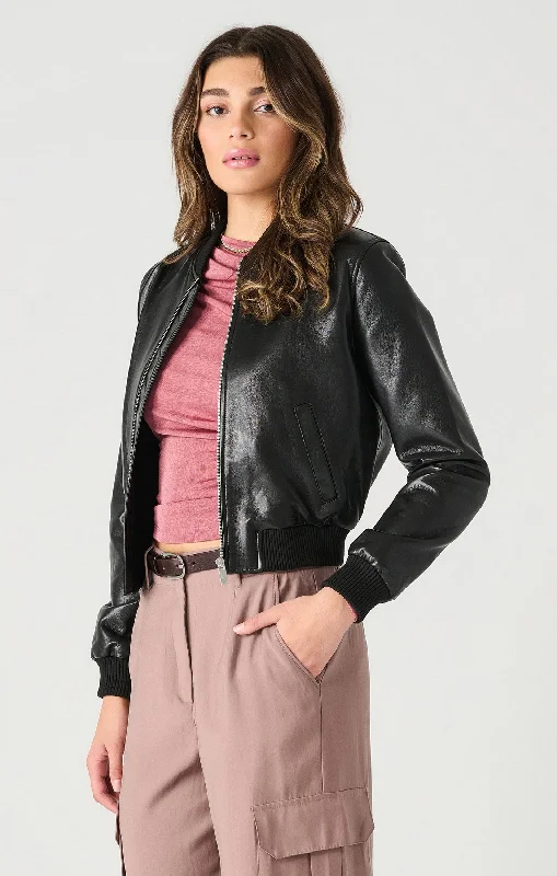 Faux Leather Bomber Jacket Fleece Jacket Down Jacket Parka