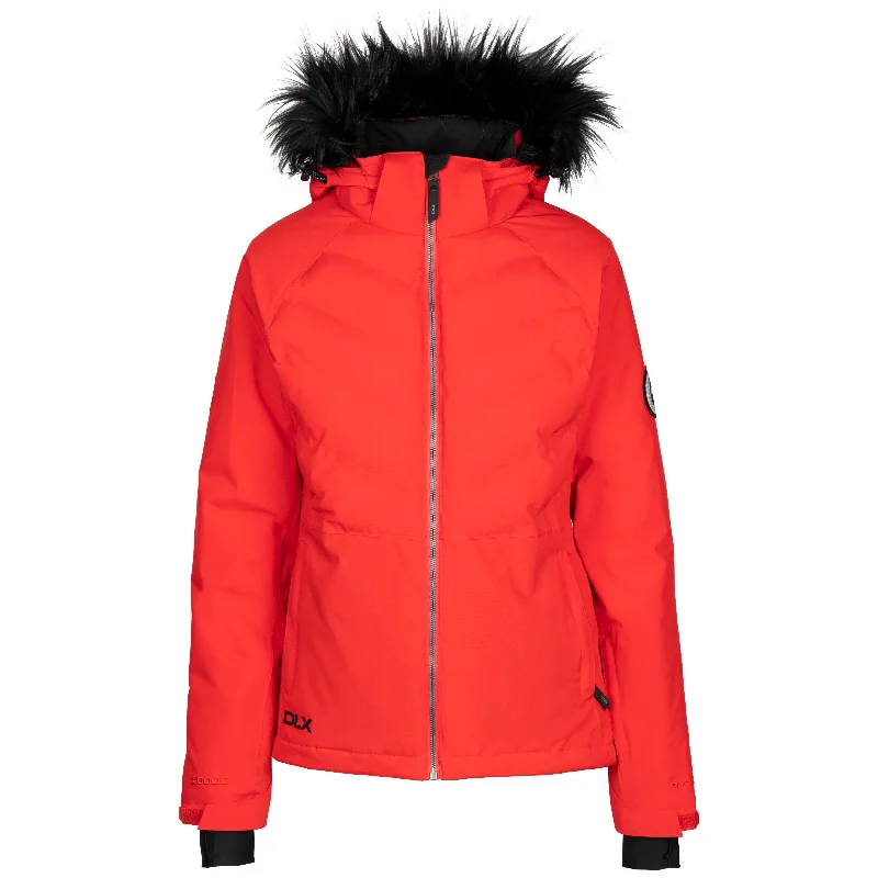 Gaynor DLX Women's Padded Ski Jacket in Red Insulated Jacket Fitted Jacket Loose Jacket