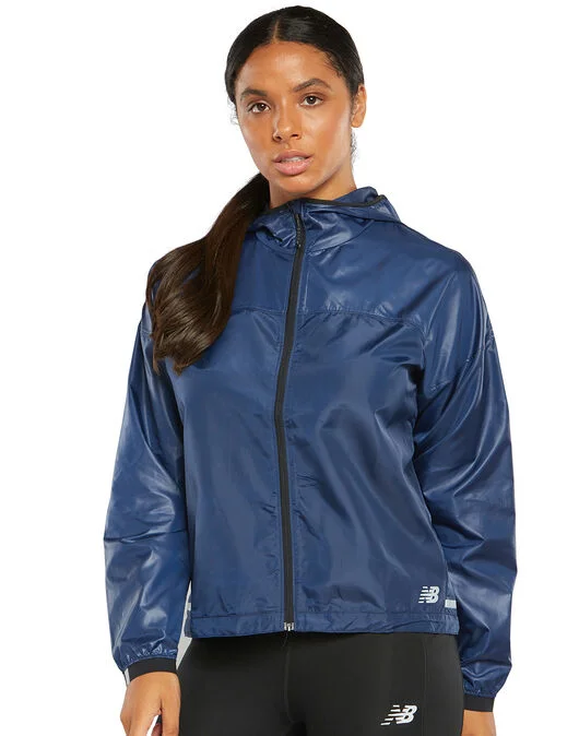 New Balance Women's Light Packjacket Zip Front Button Front Snap Front