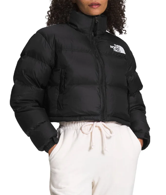 Women’s Nuptse Short Jacket Front Pockets Side Pockets Patch Pockets