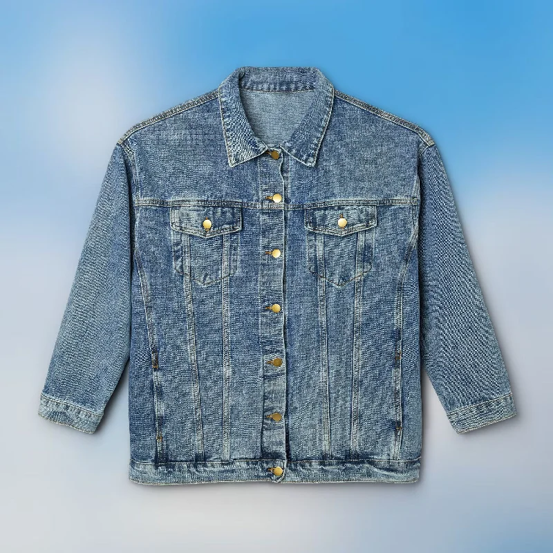 Women's Denim LORDS Jacket Cardigan Sweater Pullover