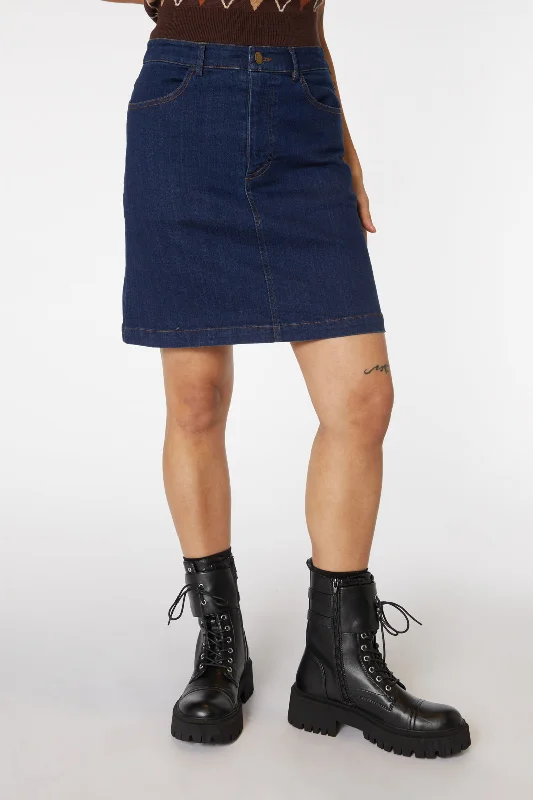 Denim Cherub Mini Skirt linen skirt breathable