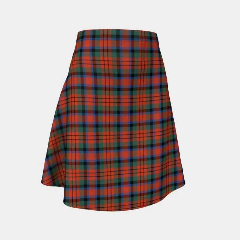 MacDuff Ancient Tartan Flared Skirt linen skirt airy