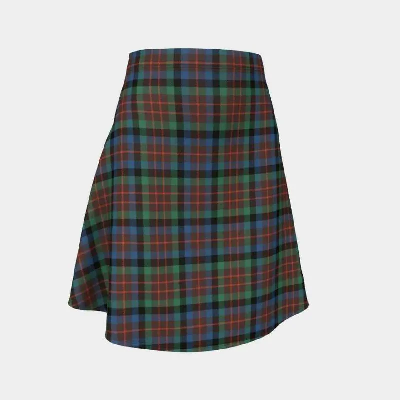 MacDuff Hunting Ancient Tartan Flared Skirt silk skirt elegant